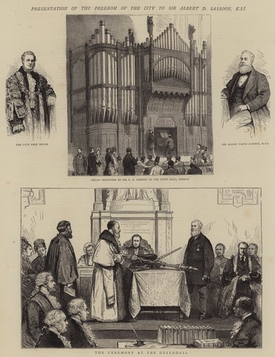 Presentation of the Freedom of the City to Sir Albert D Sassoon, KSI by Joseph Nash